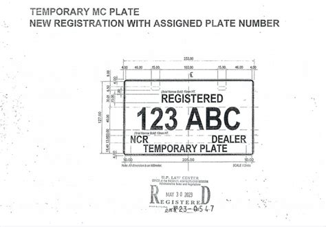 temporary plate number lto|LTO Authorization for Temporary Plates: Understanding the .